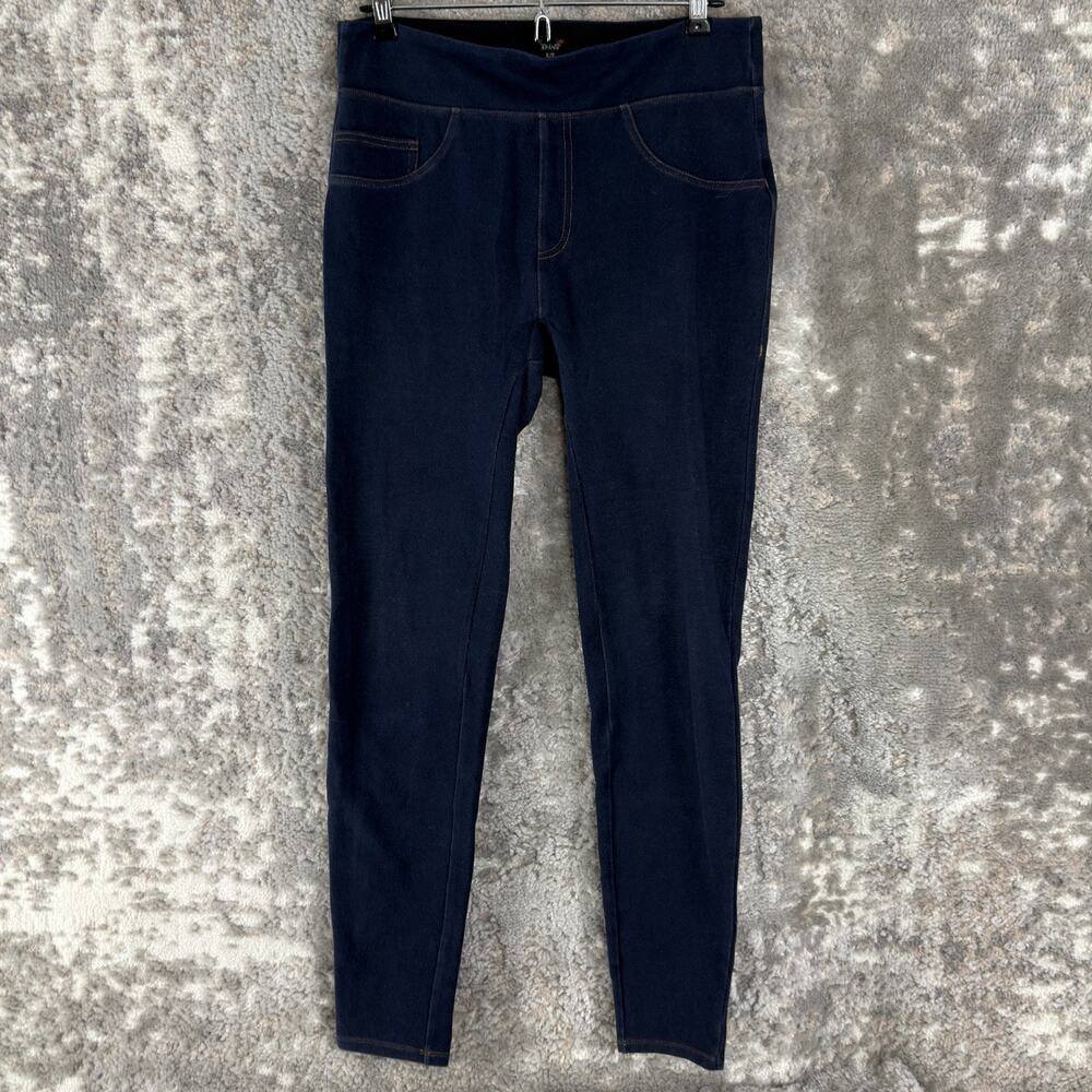 Spanx Size L Casual Jeggings Tapered Blue Pants Pull On Stretch
